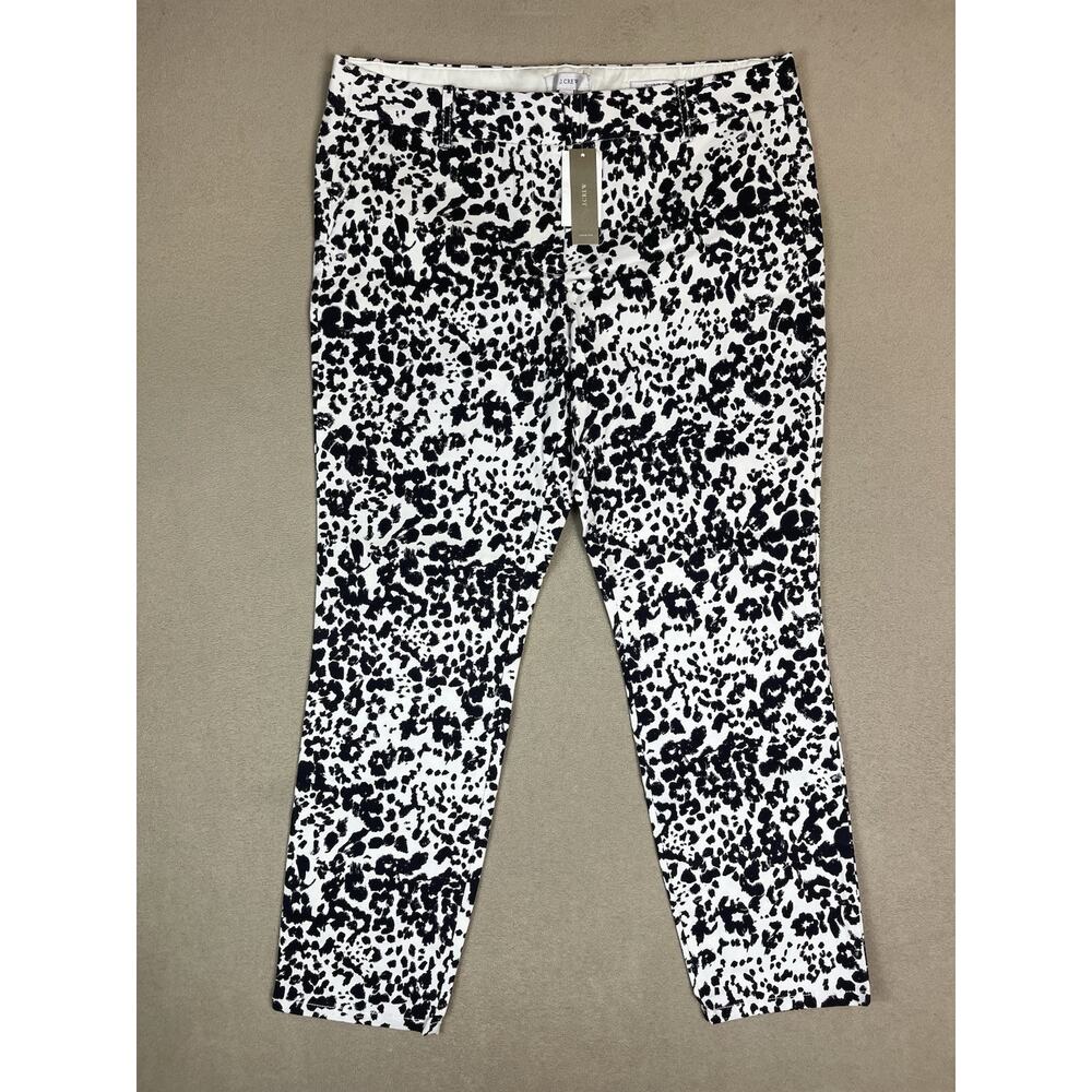 J.Crew Pants Womens 12 Multicolor Bennett Cropped Animal Print Favorite Fit